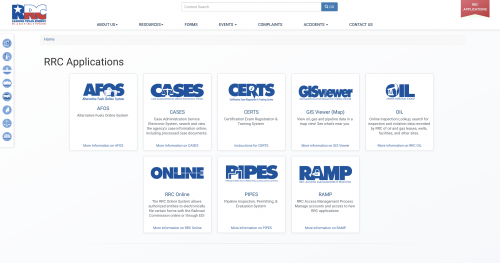 Rail Road Commission Of Texas Applications